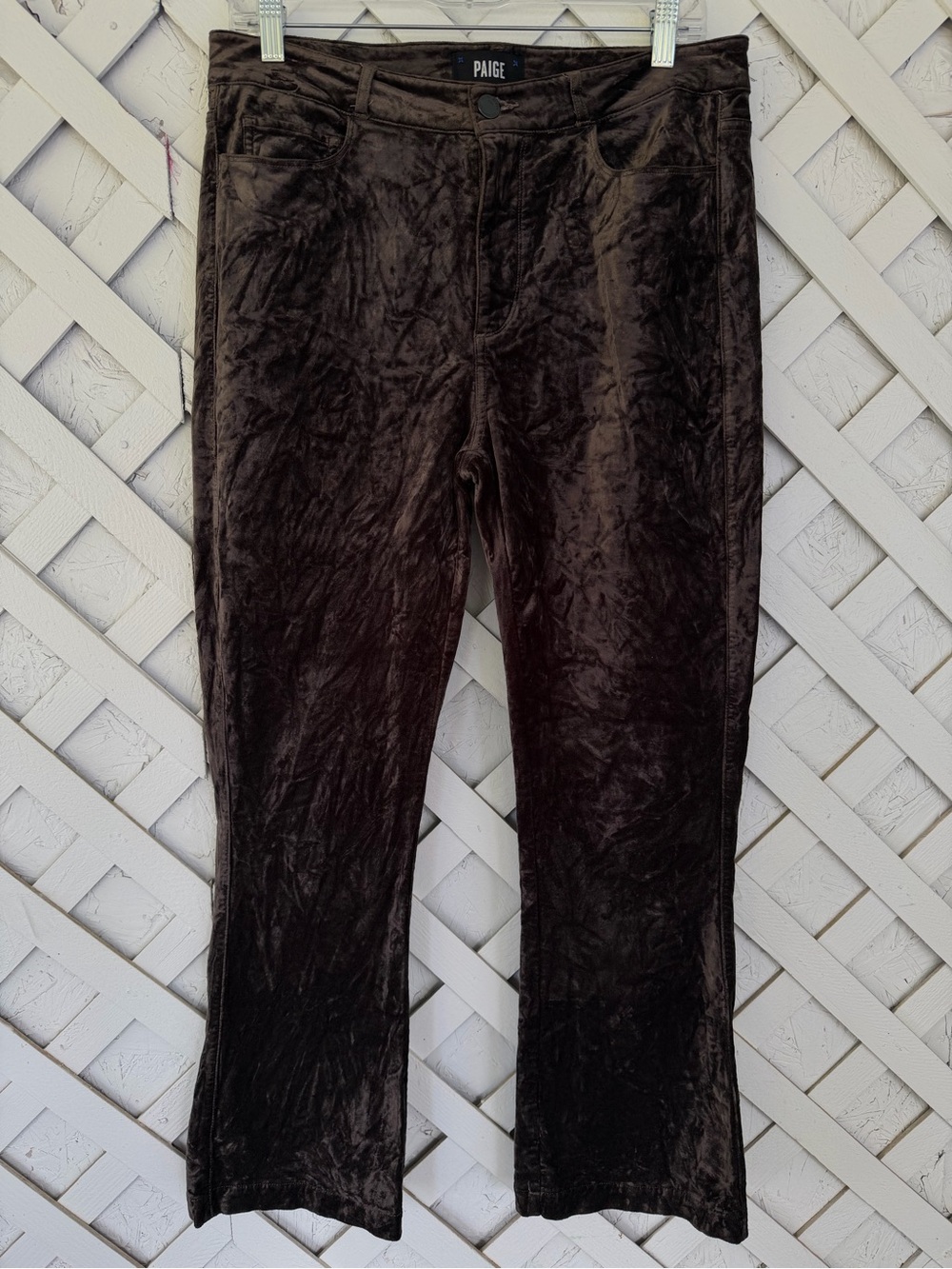 Paige Velvet Colette Crop Flare Pant Whimsigoth Witchy Grunge Sz 31